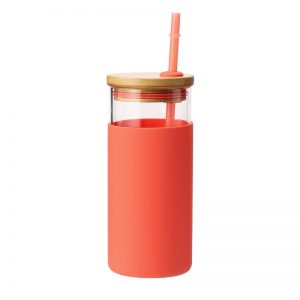 Glass Water Bottle With Natural Bamboo Lid