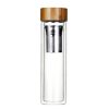 Double wall glass water bottles with the stainless insfuer