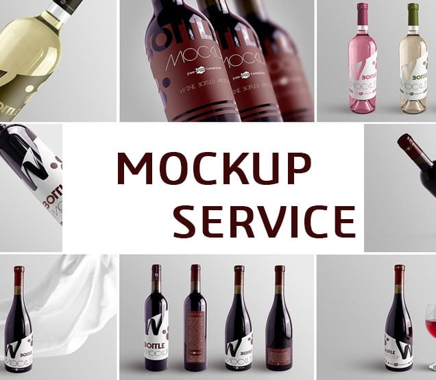 glass bottle mockup service