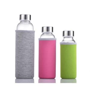 sport borosilicate glass water bottle