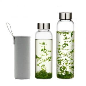 sport borosilicate glass water bottle