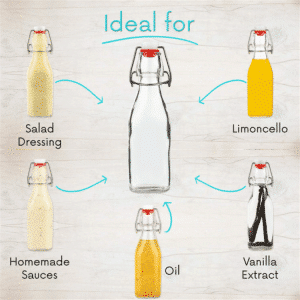 250ml swing top glass bottle